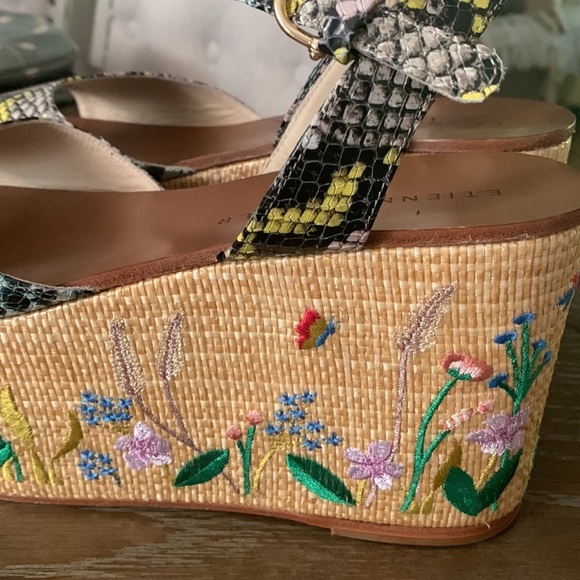 Anthropologie ETINEE AIGNER FLORAL SHOE SOPHIA SIZE 9.5 New Without box - Picture 6 of 8